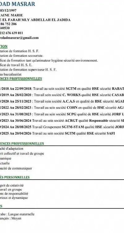Animateur / Superviseur QHSE