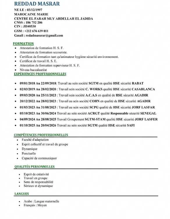 Animateur / Superviseur QHSE