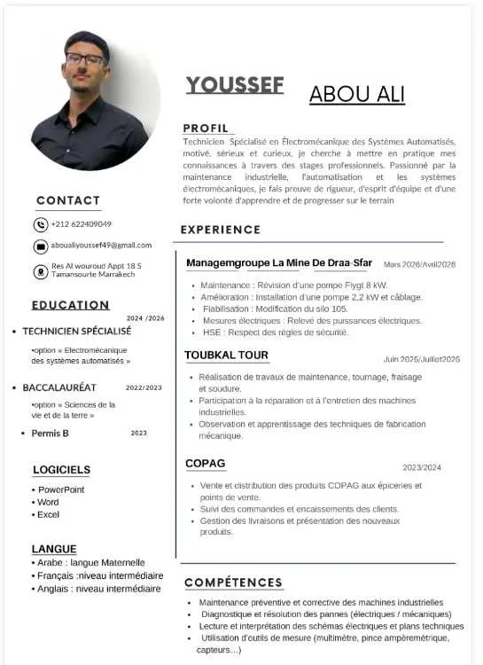 Technicien spécialisé électromécanique des système