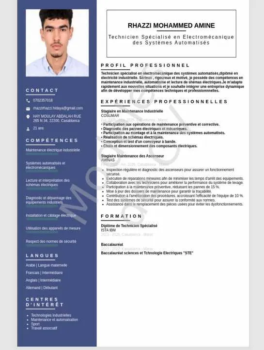technicien spécialisé en électromicanique des syst