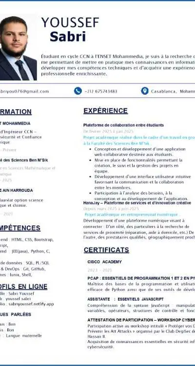 Élève ingénieur CCN – Recherche de stage