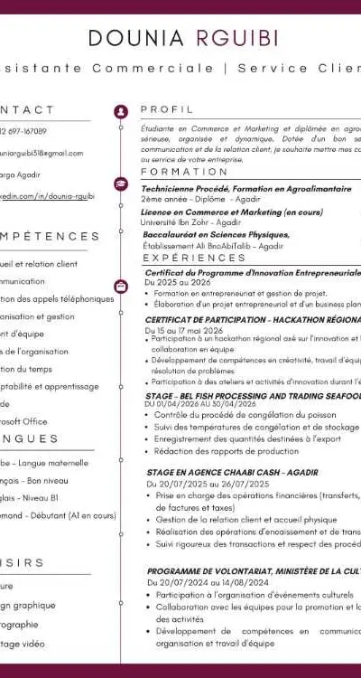 À la recherche d'un stage en Commerce & Marketing