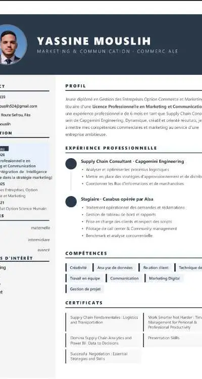 Demande d'emploi gestion des entreprises