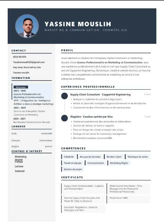 Demande d'emploi gestion des entreprises