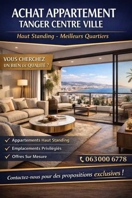 Appartement à Vendre à Tanger Centre-Haut Standing