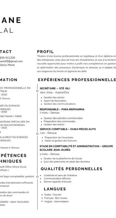 Assistante Administrative, Aide Comptable, Agent d