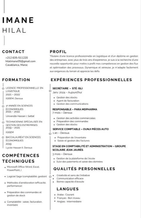 Assistante Administrative, Aide Comptable, Agent d