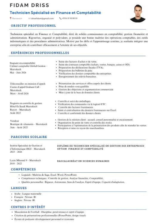 Technicien Spécialisé en Finance et Comptabilité