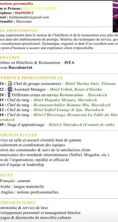 Chef de rang
