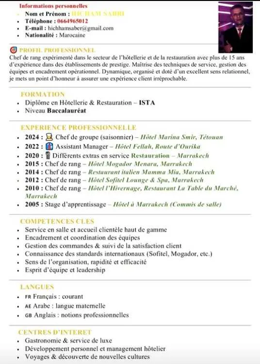 Chef de rang